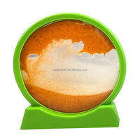 Verre en mouvement sable sablier créatif Led lampe de table en mouvement Sahara désert sable montre mur Quicksand peinture