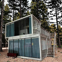 Conteneur d'expédition moderne en acier extensible de 20 pieds, maison mobile préfabriquée, remorque pliante pour villa