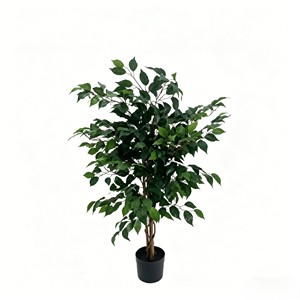 Plantas Artificiales de Ficus Pandurata de Plástico Verde, Alta Simulación, Ecológicas. Directo de Fábrica. para decoración navideña de Año Nuevo - Product Image 1