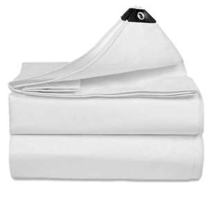 Белый тент из полиэтилена с покрытием, эластичный, водоотталкивающий, грязеотталкивающий, сверхпрочный, универсальный, для наружного применения - Product Image 2