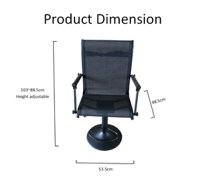 كرسي صيد دوار قابل للتعديل بارتفاع سعر المصنع قابل للطي مع أحزمة مسند للقدمين - Product Image 2