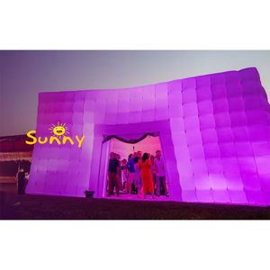 Tente LED portable blanche en <span class=keywords><strong>cube</strong></span> de <span class=keywords><strong>30x30</strong></span>, tente gonflable pour boîte de nuit, tente gonflable en <span class=keywords><strong>cube</strong></span> pour mariage, tente de fête pour boîte de nuit - Product Image 2