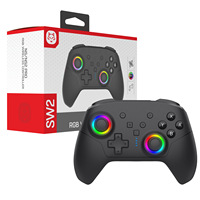 Manette de jeu sans fil avec boutons arrière, effet lumineux RVB, fonction de réveil pour console de jeu Nintendo Switch 2