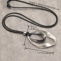 Ensemble collier et boucles d'oreilles en acier inoxydable, cordon réglable, pendentif vintage européen pour femme, accessoires de mode pour pull