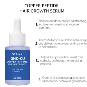 Suero <span class=keywords><strong>para</strong></span> el Crecimiento del Cabello con Péptidos <span class=keywords><strong>de</strong></span> Cobre GHK-Cu AHK-Cu, Tratamiento Anticaída del Cabello <span class=keywords><strong>para</strong></span> el Recrecimiento Capilar, 30 ml - Product Image 6