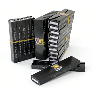 Papier à rouler jetable sur mesure, format King Size, écologique, pliable, OEM, noir, papier naturel, livret manuel - Product Image 5