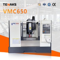 Centre d'usinage vertical 3 axes TENAKS CNC VMC650 avec commande Mitsubishi et changeur d'outils automatique BT40