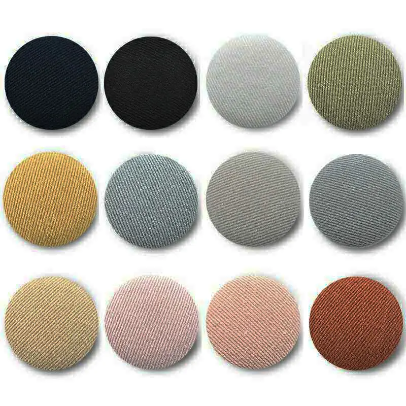 Factory supply different sizes flat back cloth wrap button fabric covered furniture buttons