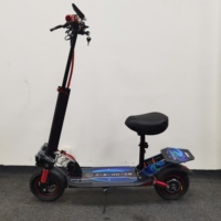 Arazi Tipi Hızlı Yetişkin 10 İnç Lityum Bataryalı Çift Motorlu Elektrikli Scooter, Ön ve Arka Amortisörlü ve Flaşörlü