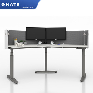 <span class=keywords><strong>Ergonomic</strong></span> 3-chân 3 động cơ vòng đứng bàn mở rộng chiều cao có thể điều chỉnh bàn văn phòng cho máy tính hiện đại bảng đồ nội thất - Product Image 1