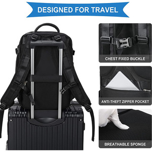 Custom <b>Large</b> Capacity <b>Laptop</b> Backpack Student School <b>Bag</b> Unisex Lightweight Travel <b>Bag</b> Zipper Closure Waterproof Canvas - Product Image 4