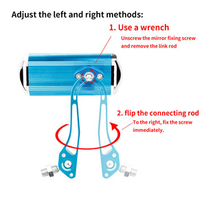 Rétroviseur de guidon de vélo réglable en alliage d'aluminium 360° °   Miroir de sécurité multi-articulé pour vélo de route et vélo électrique - Product Image 1