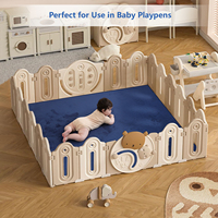 Tapis de sol pour bébé et enfant en velours corail extra épais, résistant à l'eau, écologique, décoration intérieure, tapis de jeu pour bébé Oeko-Tex