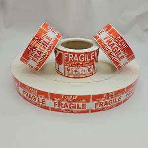 adhesive paper warning fragile label sticker for promoting - Product Image 1
