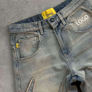 Pantalones Vaqueros Anchos Personalizados con Parches Bordados, Estilo Urbano, Vintage Y2K, para Hombre, Talla Grande, Hip Hop, Alta Calidad - Product Image 5