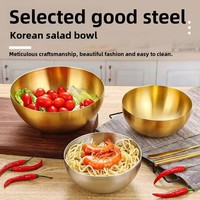 Grand saladier en acier inoxydable monocouche, style coréen, jetable pour les fêtes, multi-cuisson, soupe instantanée aux escargots, riz, barbecue coréen
