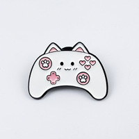 Ensemble de badges en émail souple personnalisés avec oreilles de chat mignonnes, badges pour console de jeu, clavier et casque