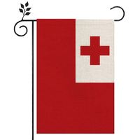 Drapeau des Tonga pour l'extérieur, en lin de haute qualité, 12*18 pouces, plus de styles au choix
