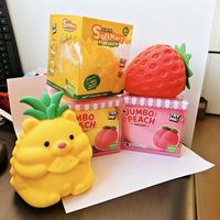 8 inch Jumbo Ananasbeer Knuffel, Stressbal voor Kinderen & Volwassenen, Jumbo Squishies