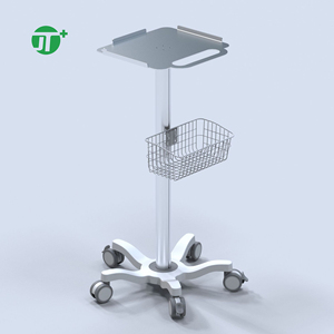 Carrito Portátil de Aluminio para Monitor de Ultrasonido, Silencioso, con Cesta y Ruedas para Hospital - Product Image 6
