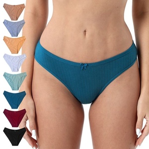 Sous-vêtements en coton pour jeunes filles pas chers, culottes mignonnes pour femmes avec nœud, sous-vêtements unis teints pour adolescentes, confortables et respirants - Product Image 1