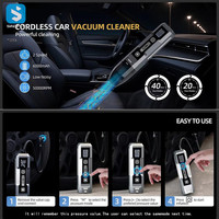 Aspirateur de voiture multifonctionnel 5 en 1, gonfleur de pneus, démarreur de secours, outil d'urgence portable avec lumière de travail LED