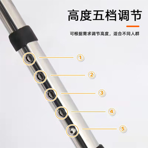Foldable Height Adjustable <b>Walker</b> With Wheeled Seat Two Wheel Manual Mobility Aid For <b>Elderly</b> Legs Support Hebei Origin - Product Image 3