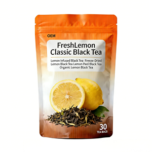 ชาดำผสมเปลือกเลมอนออร์แกนิกอบแห้งแบบแช่แข็ง OEM FreshLemon Classic บรรจุ 30 ซองชาในกล่อง - Product Image 1
