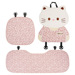 Coussins de siège de voiture pour chat, ensemble complet, antidérapants, respirants, en polyester, housses de siège avant pour toutes les saisons - Product Image 5