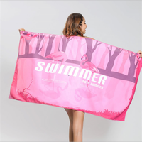 Serviette de plage carrée en microfibre imprimée, grande taille, de marque, sans sable, pour l'été, offre spéciale