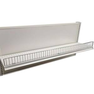 Valla para estante de góndola directa de accesorios de tienda, labio frontal de alambre para estantes de góndola, 36 "L X 3" H cromado - Product Image 5