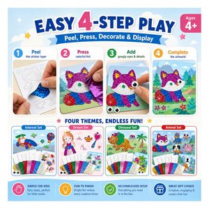 Kit d'activités créatives DIY en feuille métallisée sur le thème des contes de fées : Couronne et Château scintillants, cartes, activité artistique faite à la main pour la maternelle, cadeau pour jeunes enfants - Product Image 2