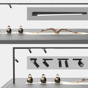 Đồ trang sức Showcase LED Spotlight tủ <span class=keywords><strong>mini</strong></span> Magnetic ánh sáng theo dõi PC nhôm đèn hiển thị cho Bảo tàng triển lãm hiển thị trường hợp - Product Image 5