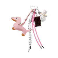 Pendentif de sac en cuir pour teckel, porte-clés créatif, cordon de sac, accessoire de sac, pendentif de clé, porte-clés de voiture, breloque cadeau