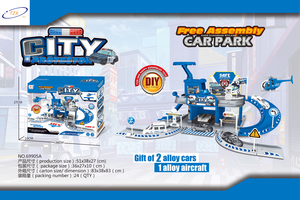 Jouet chinois enfants bricolage multicouche piste voiture alliage camion de pompiers scène modèle de voiture jouet <span class=keywords><strong>puzzle</strong></span> assemblage parking - Product Image 2