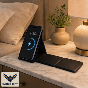 Chargeur magnétique portable pliable 15W à charge rapide, avec logo personnalisé, multifonction, pour usage quotidien, support de carte avec recharge sans fil - Product Image 6