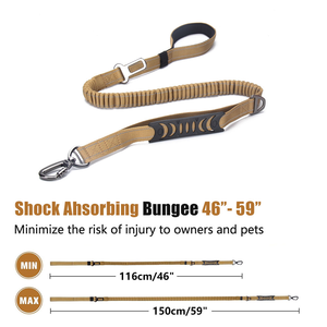 Tali Kekang Anjing Anti Air Reflektif, Tali Pemandu Anjing Bebas Tangan, Laisse Pour Chien, Tali Anjing yang Dapat Disesuaikan, Aksesoris Taktis untuk Hewan Peliharaan - Product Image 3