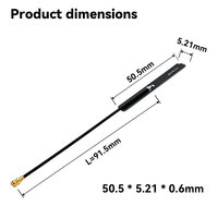 Antenne interne WiFi 2.4G 5.8G, antenne PCB avec connecteur, antenne intégrée à gain élevé pour routeur sans fil, point d'accès