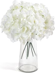Auihiay <span class=keywords><strong>64</strong></span> Piezas de Cabezas de Flores de Hortensia Artificiales con Tallos para Bodas, Baby Showers, Fiestas, Decoración del Hogar y Jardín - Product Image 5