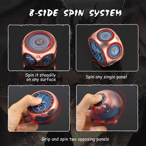 Juego de <span class=keywords><strong>Dados</strong></span> Giratorios de Aleación de Zinc de 8 Caras y Doble Cara, Color Oro Rosa, 8 Piezas - <span class=keywords><strong>Dados</strong></span> para Juegos de <span class=keywords><strong>Rol</strong></span> D&D <span class=keywords><strong>con</strong></span> Caja de Regalo de Monstruos Hexagonales - Product Image 2