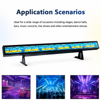 RZ 6x60W  Lumière linéaire LED à effet rétro COB Jaune doré RGB 3IN1 Stroboscope DMX512 Éclairage de scène DJ pour Ktv Party