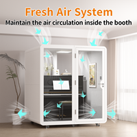 Cabine Acoustique Modulaire Moderne et Mobile pour Piano, Studio d'Enregistrement Silencieux, Cabine de Pratique Musicale Insonorisée