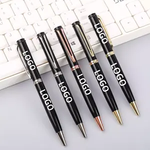 TTX – stylo à bille haut de gamme en métal doré et noir, créatif, luxe, bureau, hôtel, cadeau, avec boîte de Logo de marque personnalisée