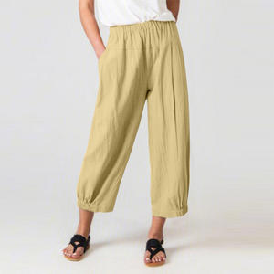 <span class=keywords><strong>Pantaloni</strong></span> larghi sportivi da donna estivi <span class=keywords><strong>pantaloni</strong></span> larghi <span class=keywords><strong>in</strong></span> <span class=keywords><strong>misto</strong></span> <span class=keywords><strong>lino</strong></span> di cotone di alta qualità <span class=keywords><strong>pantaloni</strong></span> Casual da allenamento per donna - Product Image 3