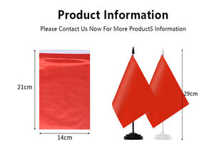 Оптовая продажа водонепроницаемый полиэстер Печатный рекламный офисный настольный флаг с пластиковым флагштоком стенд Конференц-мини Настольный флаг - Product Image 2