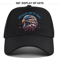 Casquettes de baseball en maille à 5 panneaux avec logo personnalisé, motif aigle, respirantes, ajustables, à fermeture snapback, vente en gros pour marques