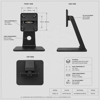 Support d'écran pliable POSD-31 VESA 75x75 100x100 en aluminium pour ordinateur de bureau LCD, support de fixation pour moniteur POS