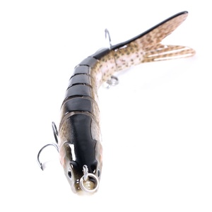 Fabbrica 3.94 pollici wobbler swimbait snodato con 3D richiamo occhi - Product Image 4