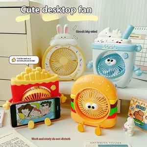 Serie de juegos de alimentos, mini <span class=keywords><strong>ventilador</strong></span> USB para dormitorio pequeño de verano, <span class=keywords><strong>ventilador</strong></span> eléctrico portátil de mano con función de refrigeración por aire alimentado por batería - Product Image 2