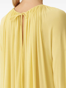 2025 dubaï adultes vêtements islamiques O cou à volants <span class=keywords><strong>jeunes</strong></span> dames quotidien Abaya couleur Pure en mousseline de soie tissu robe - Product Image 4